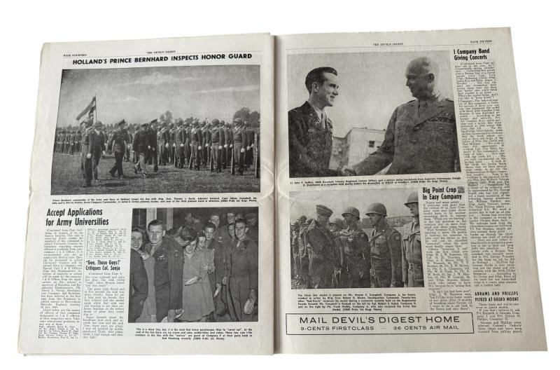 U.S. (Airborne) 508th PIR Devils Digest Magazine August 1945 - Nice Used Condition