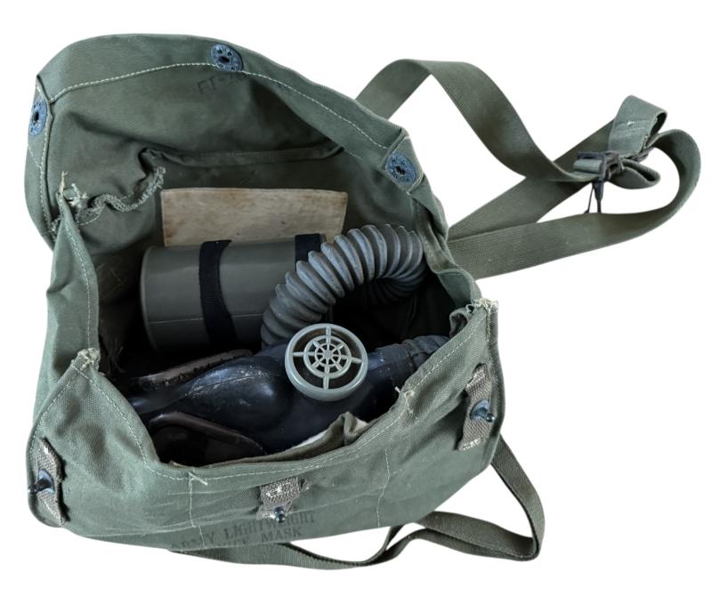 U.S. M3 Lightweight Gas Mask and M6 Carrier - Unissued Condition