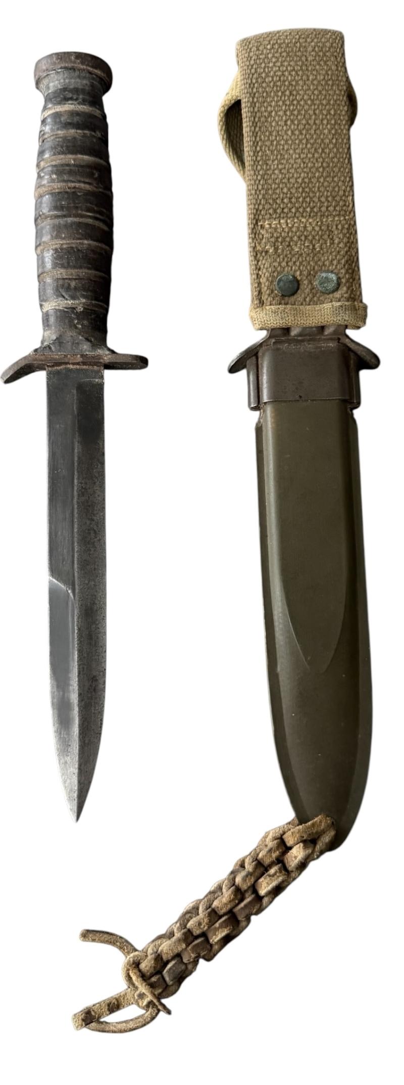 U.S. 3rd Model M3 Trench Knife and M8 Scabbard Makers Mark 