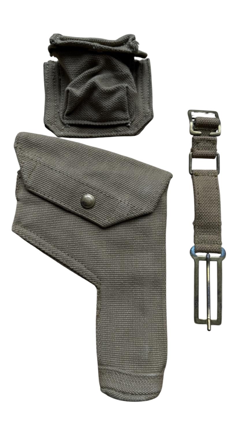 British 1937 Pattern Pistol Holster and Ammuntion Pouch - Unissued Condition