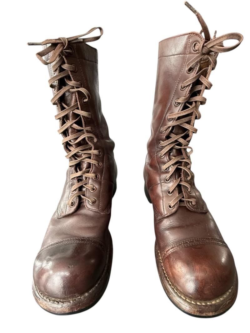 U.S. (Airborne) Paratrooper Named Pair Of  Corcoran Jump Boots - Nice Used Condition