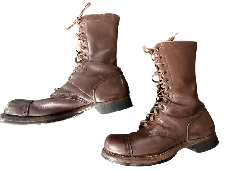U.S. (Airborne) Paratrooper Named Pair Of Corcoran Jump Boots - Nice Used Condition