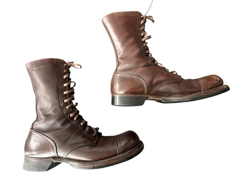 U.S. (Airborne) Paratrooper Named Pair Of Corcoran Jump Boots - Nice Used Condition