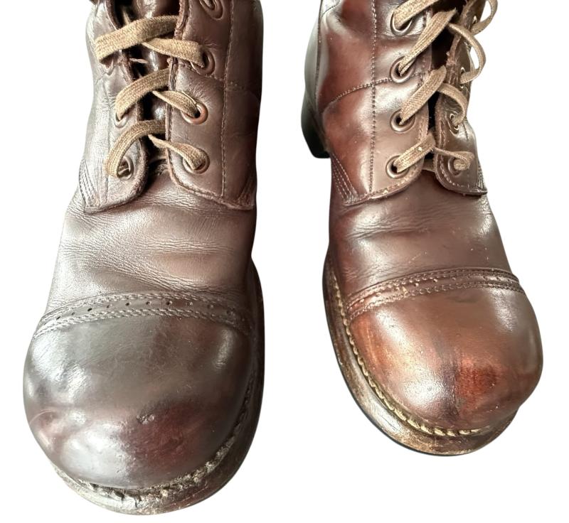 U.S. (Airborne) Paratrooper Named Pair Of Corcoran Jump Boots - Nice Used Condition