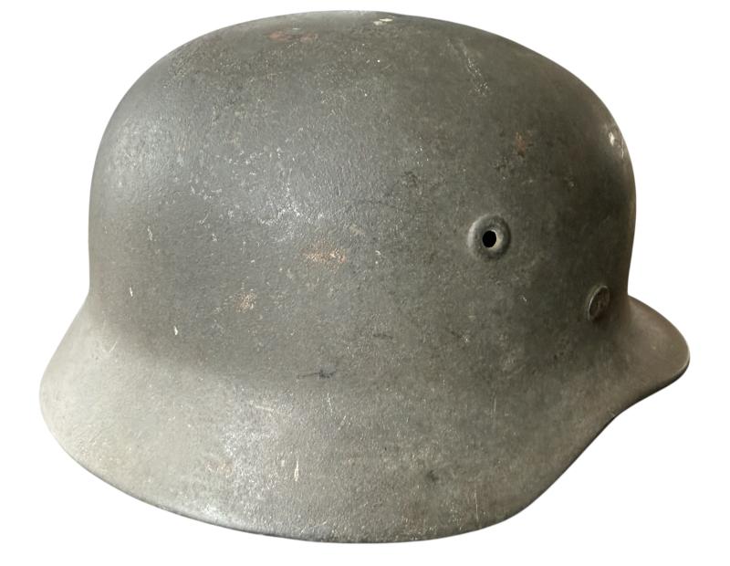 WH (HEER) Single Decal M40 Combat Helmet - Nice Used Condition