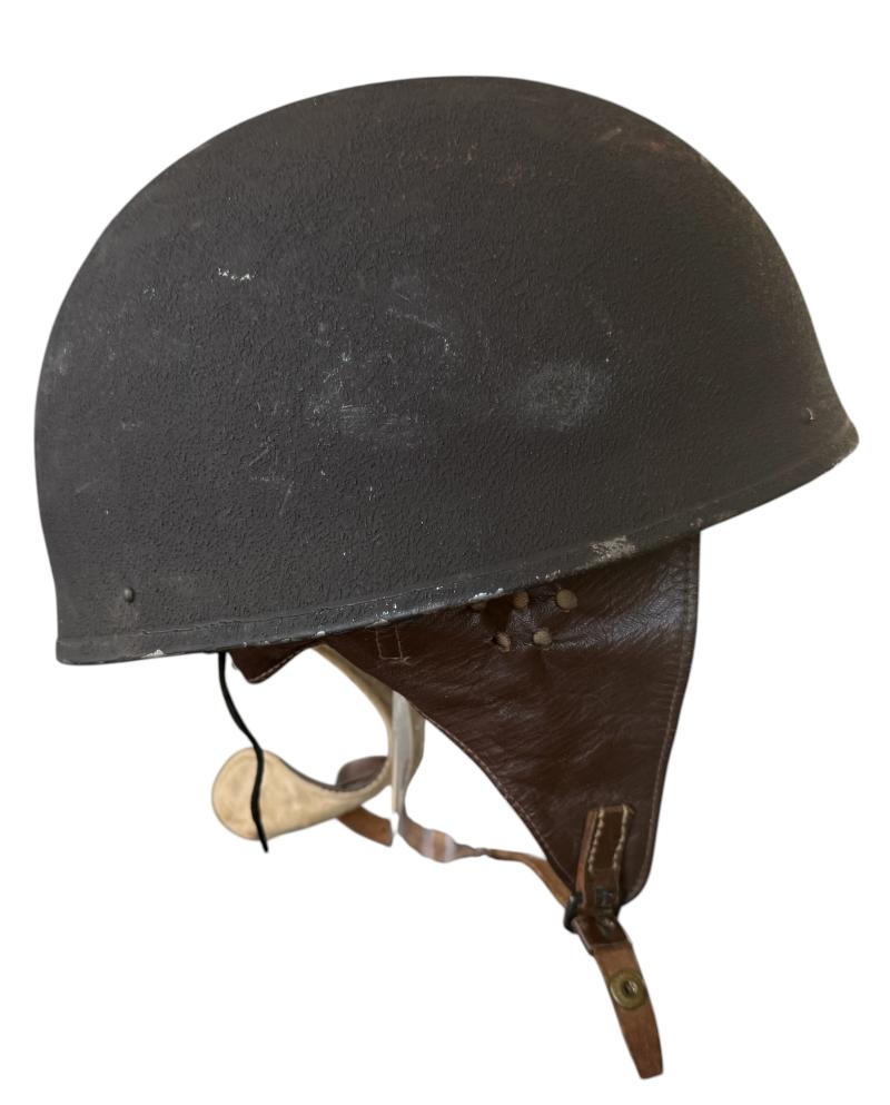 British Dispatch Riders i.e. Motorcyclist Helmet Large Size Size 7 3/4 Dated 1944 - Nice Used Condition