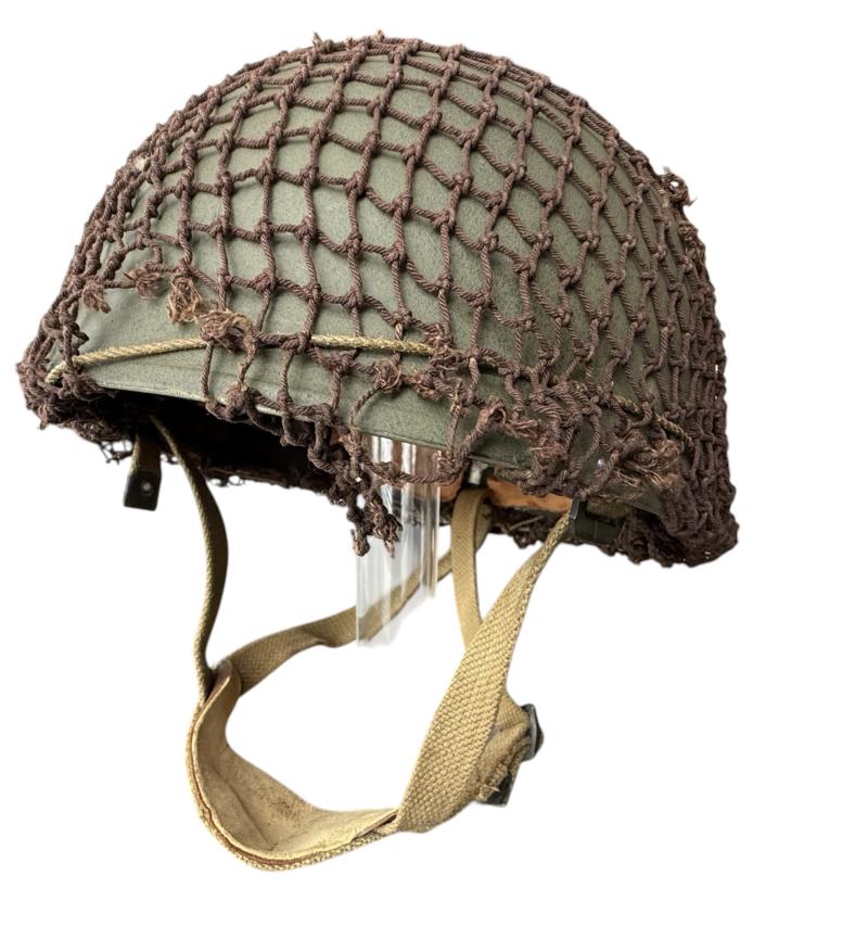 British (Airborne) MK3 Paratrooper/Airborne Combat Helmet 1944 Size 7 3/8 - Nice Used Condition
