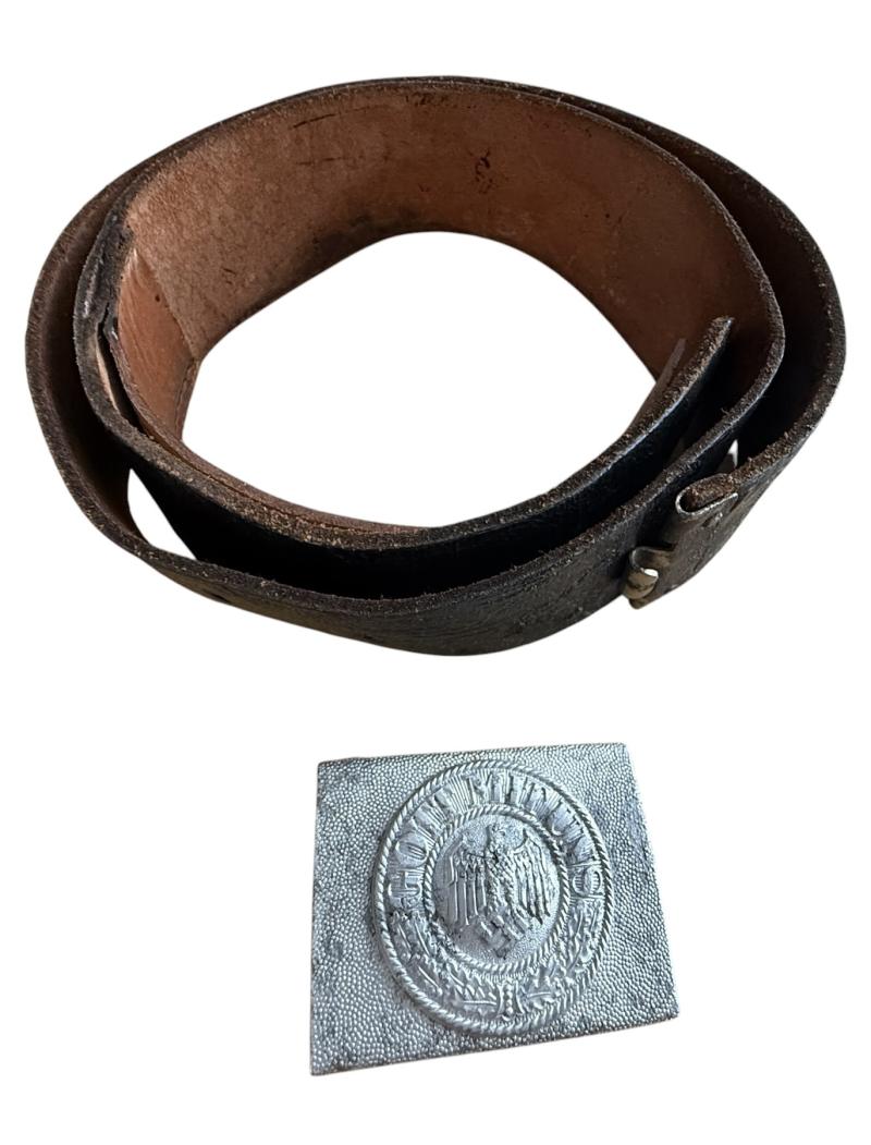 WH (HEER) Parade Belt and Buckle - Nice Used Condition