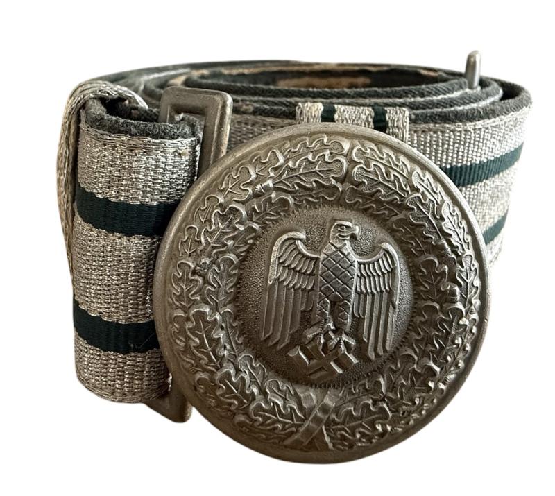 WH (Heer) Officer's Brocade Belt & Buckle - Nice Used Condition