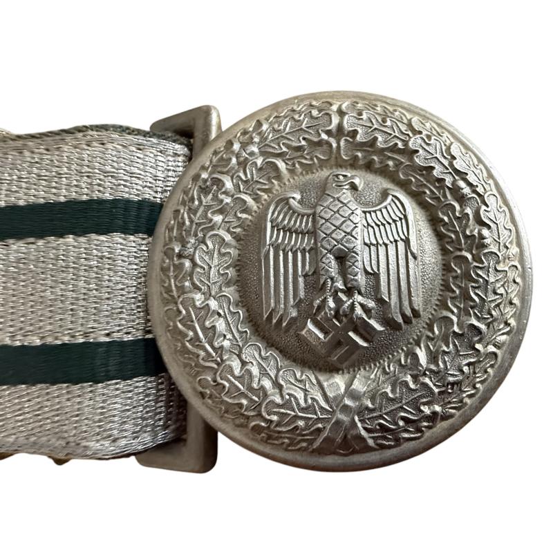 WH (Heer) Officer's Brocade Belt & Buckle - Nice Used Condition