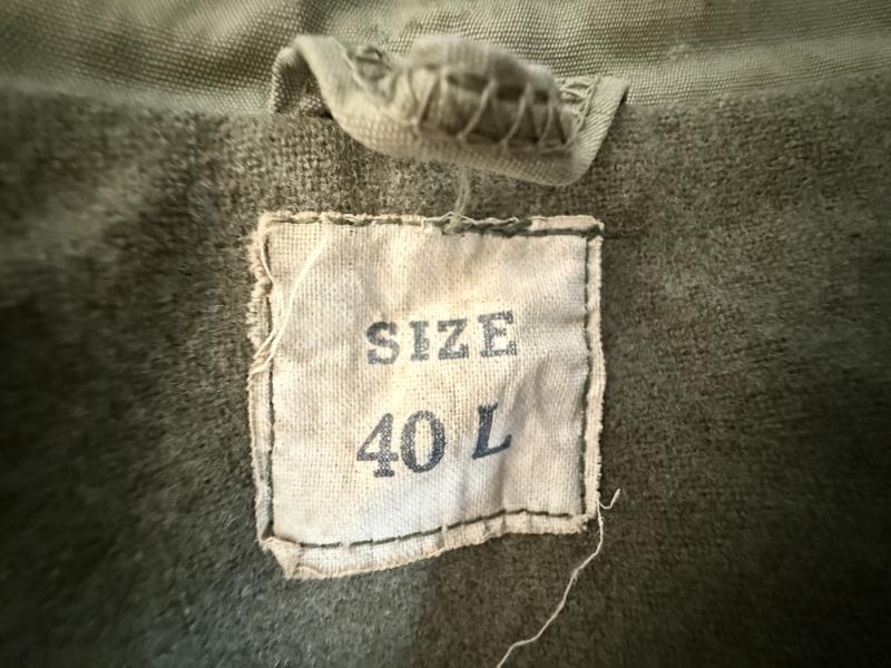 U.S. M1941 Field Jacket 1st Infantry Division Sized 40L - Nice Used Condition
