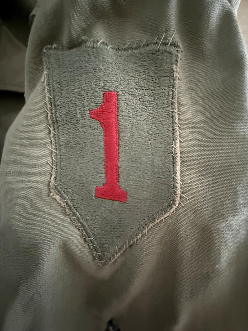 U.S. M1941 Field Jacket 1st Infantry Division Sized 40L - Nice Used Condition