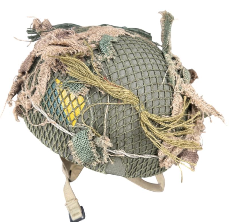 British (Airborne) MK3 Paratrooper Combat Helmet 1956 - Nice Used Condition
