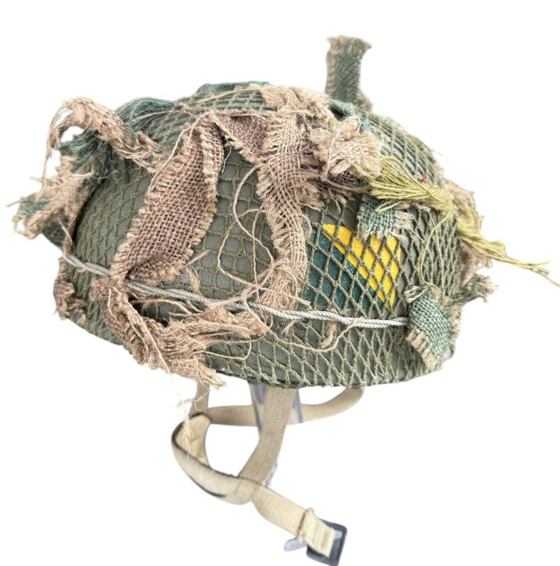 British (Airborne) MK3 Paratrooper Combat Helmet 1956 - Nice Used Condition