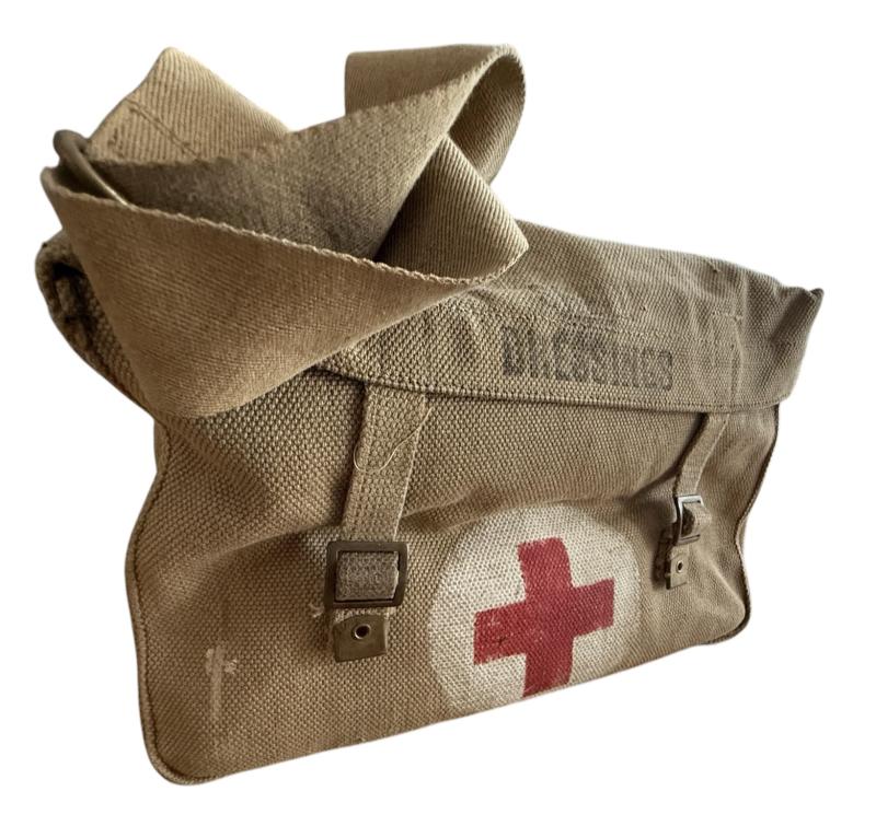 British (Airborne) Shell Dressing Bag 1942 Complete With Contents-Nice UsedCondition
