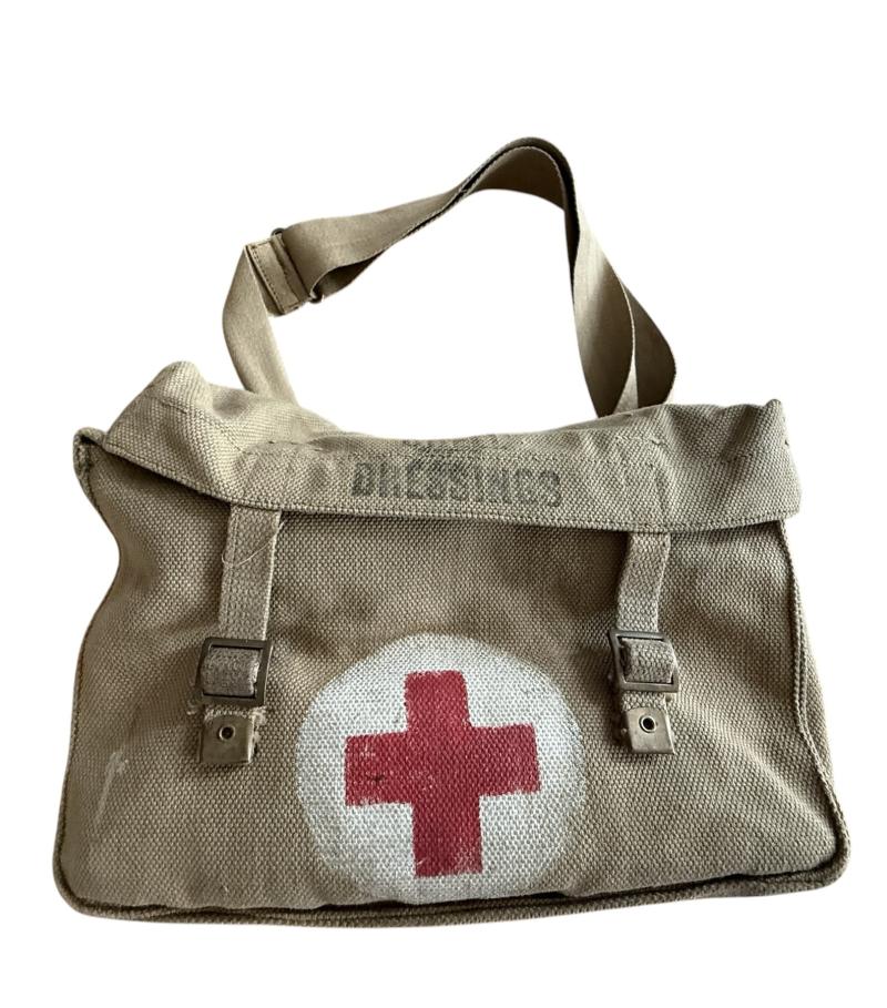 British (Airborne) Shell Dressing Bag 1942 Complete With Contents-Nice UsedCondition