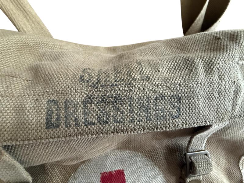 British (Airborne) Shell Dressing Bag 1942 Complete With Contents-Nice UsedCondition