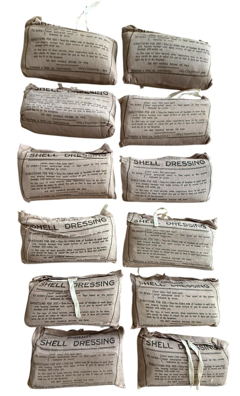 British (Airborne) Shell Dressing Bag 1942 Complete With Contents-Nice UsedCondition