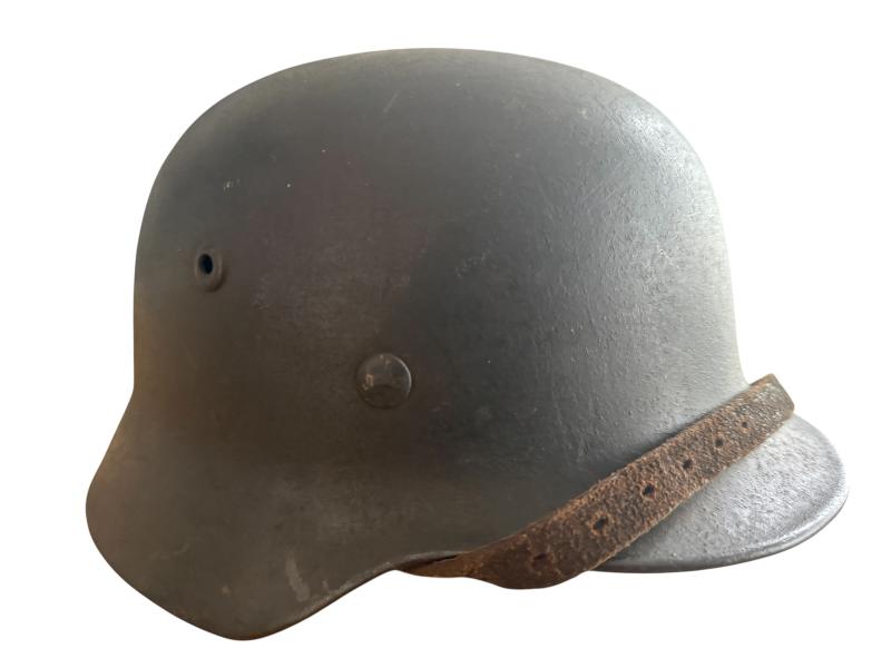 WH (HEER) Single Decal M40 Combat Helmet - Nice Used Condition