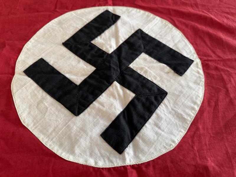 NSDAP Swastika single sided Flag - Nice Used Condition