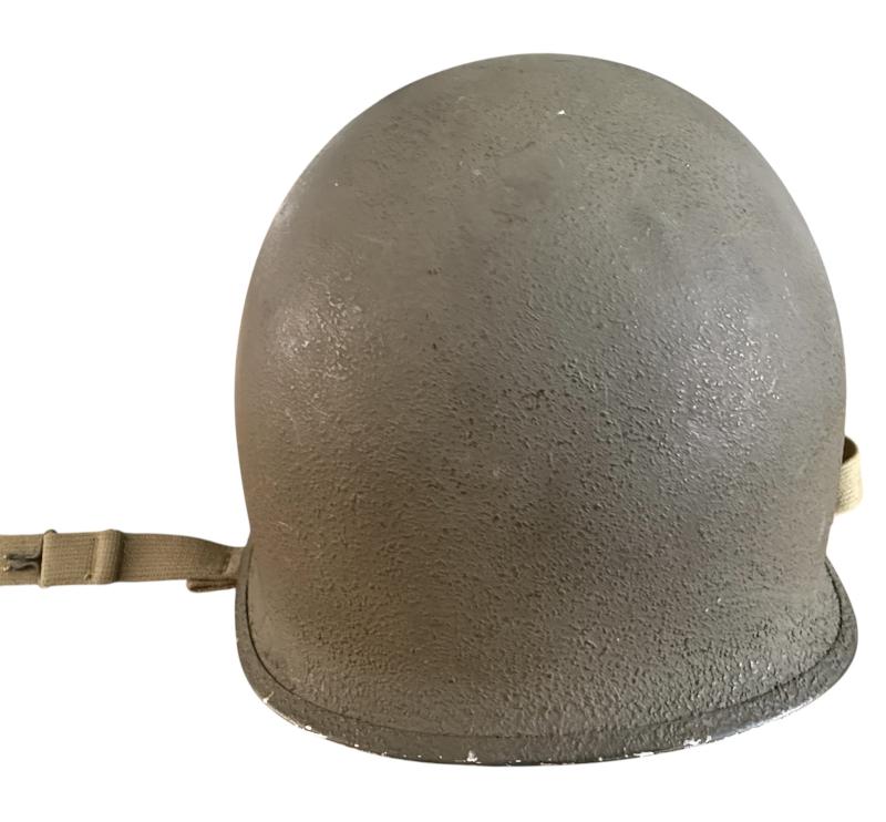 U.S. M1 Fixed Bale Combat Helmet And Firestone Liner - Nice Used Condition