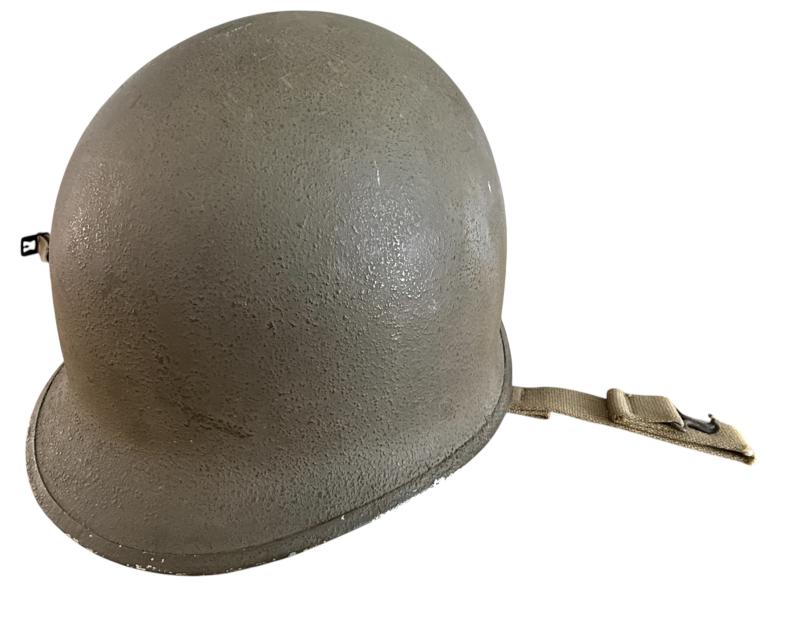 U.S. M1 Fixed Bale Combat Helmet And Firestone Liner - Nice Used Condition