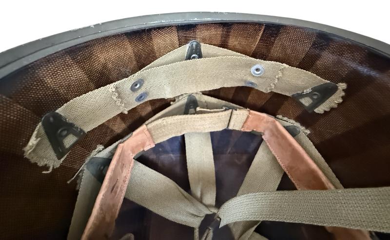 U.S. M1 Fixed Bale Combat Helmet And Firestone Liner - Nice Used Condition
