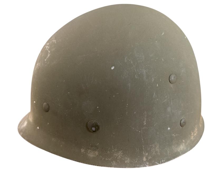 U.S. M1 Fixed Bale Combat Helmet And Firestone Liner - Nice Used Condition