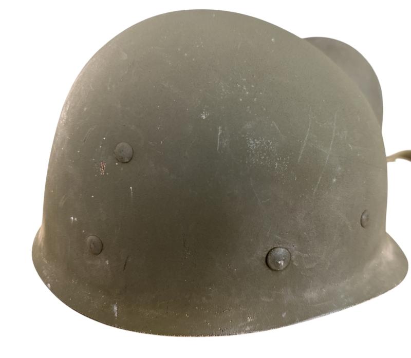 U.S. M1 Fixed Bale Combat Helmet And Firestone Liner - Nice Used Condition
