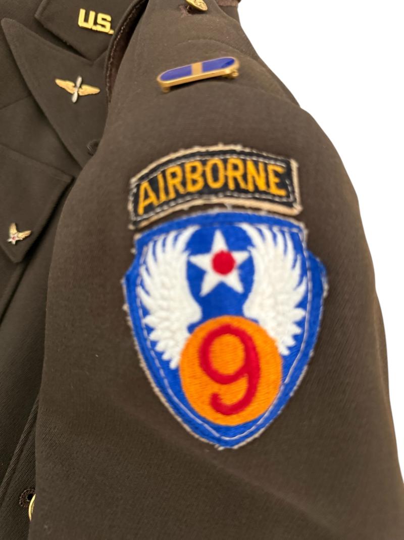 U.S. 9th Air Force Airborne Command Service Dress Named 1944 - Nice Used Condition