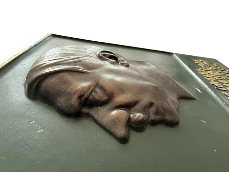 Orginal Plaster Wall Plaque Adof Hitler made By W Gosser Nice Used Condition