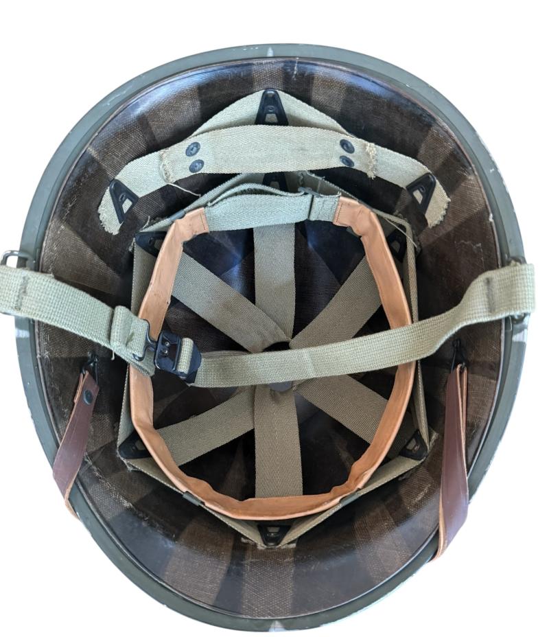 U.S. M1 Helmet Fitted With Seaman Paper Company liner - Near Mint Condition