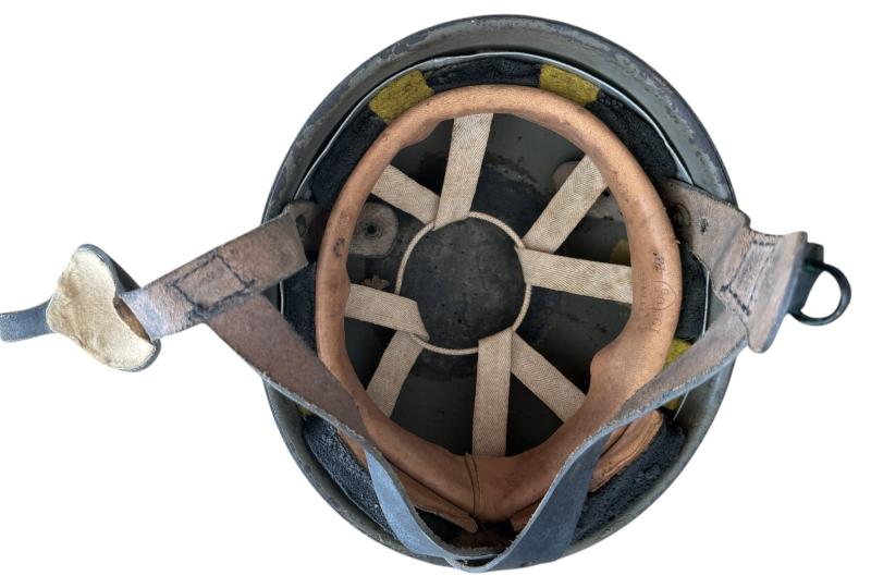 British 1st Airborne Division Fibre‑Rim Paratrooper Helmet (1942) – Royal Army Medical Corps - Nice Used Condition