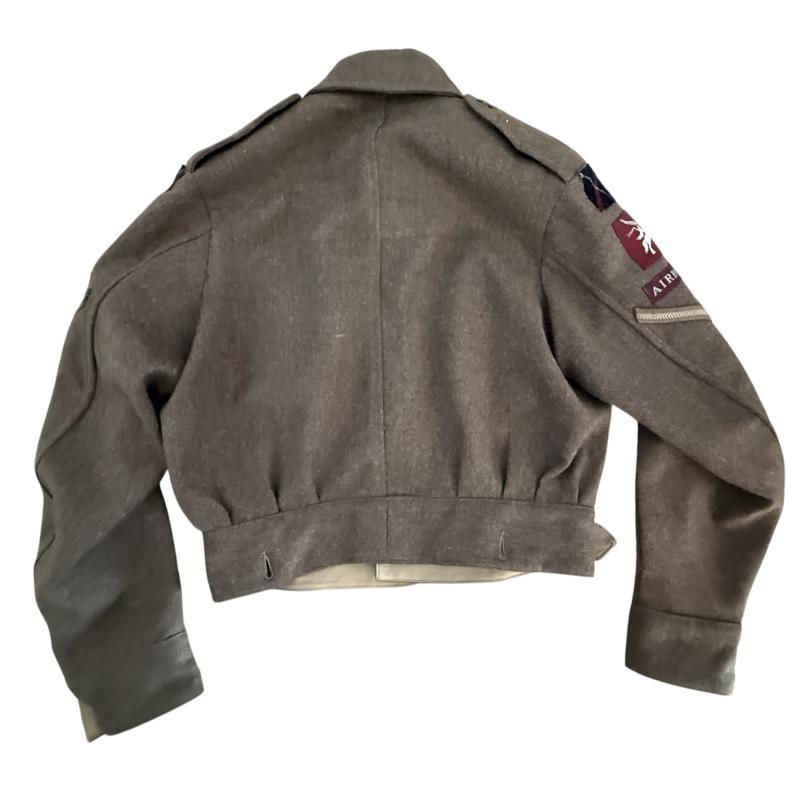 British 1940 Pattern Battle Dress Blouse 7e bataljon (Airborne) King’s Own Scottish Borderers Mounted - Nice Used Condition