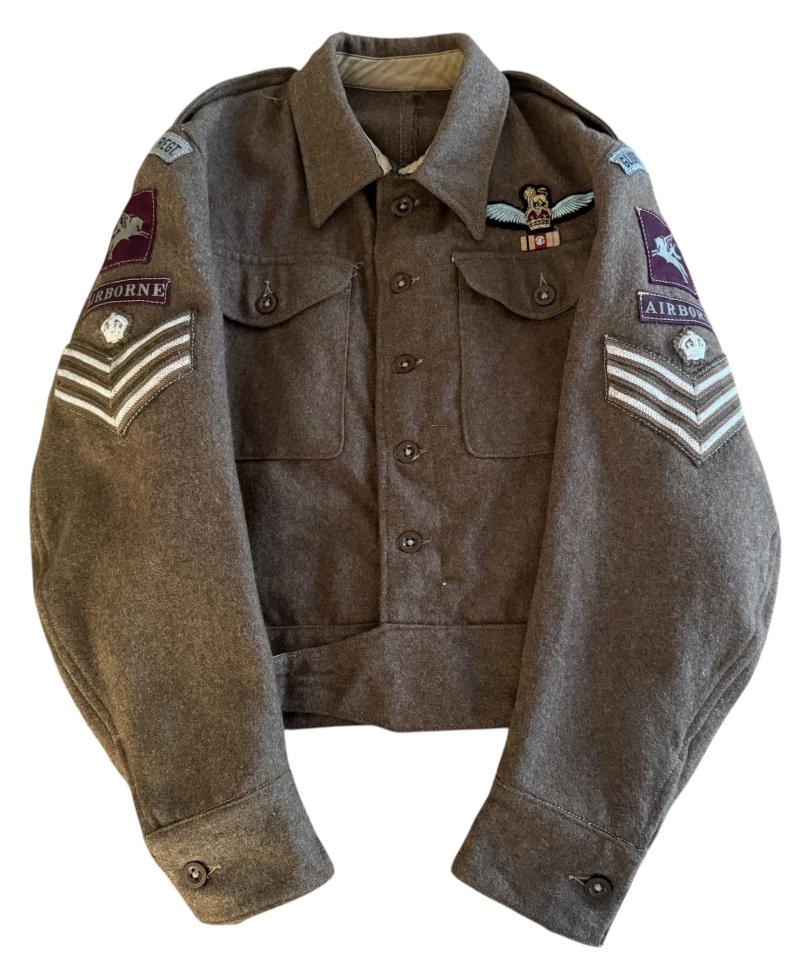 British 1940 Pattern Battle Dress Badged To Glider Pilot - Nice Used Condition