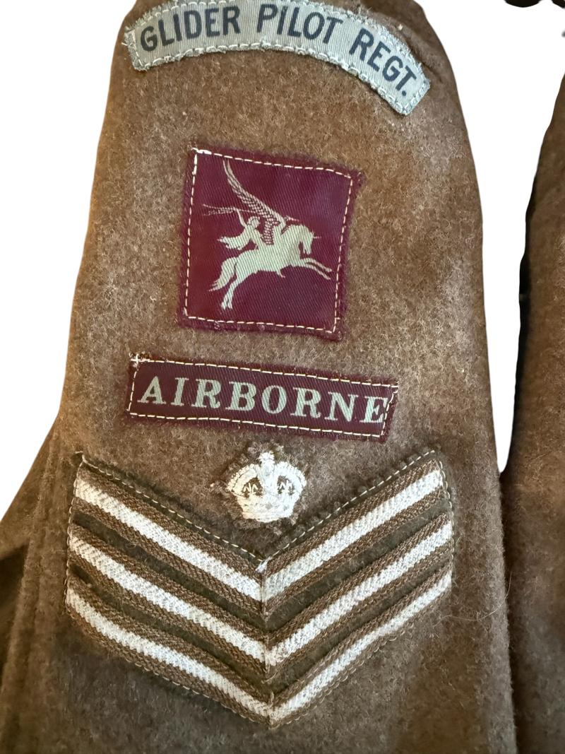 British 1940 Pattern Battle Dress Badged To Glider Pilot - Nice Used Condition