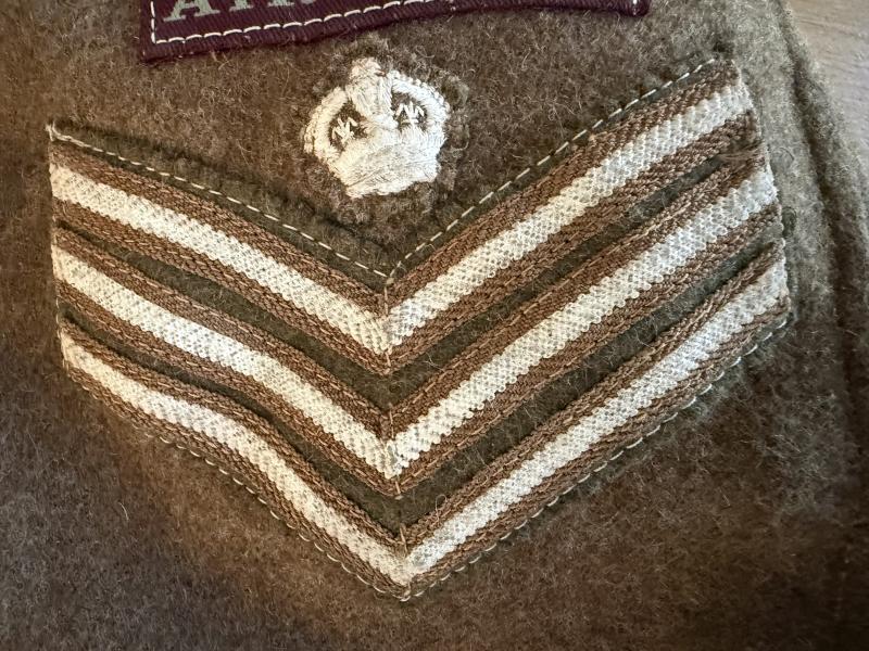 British 1940 Pattern Battle Dress Badged To Glider Pilot - Nice Used Condition