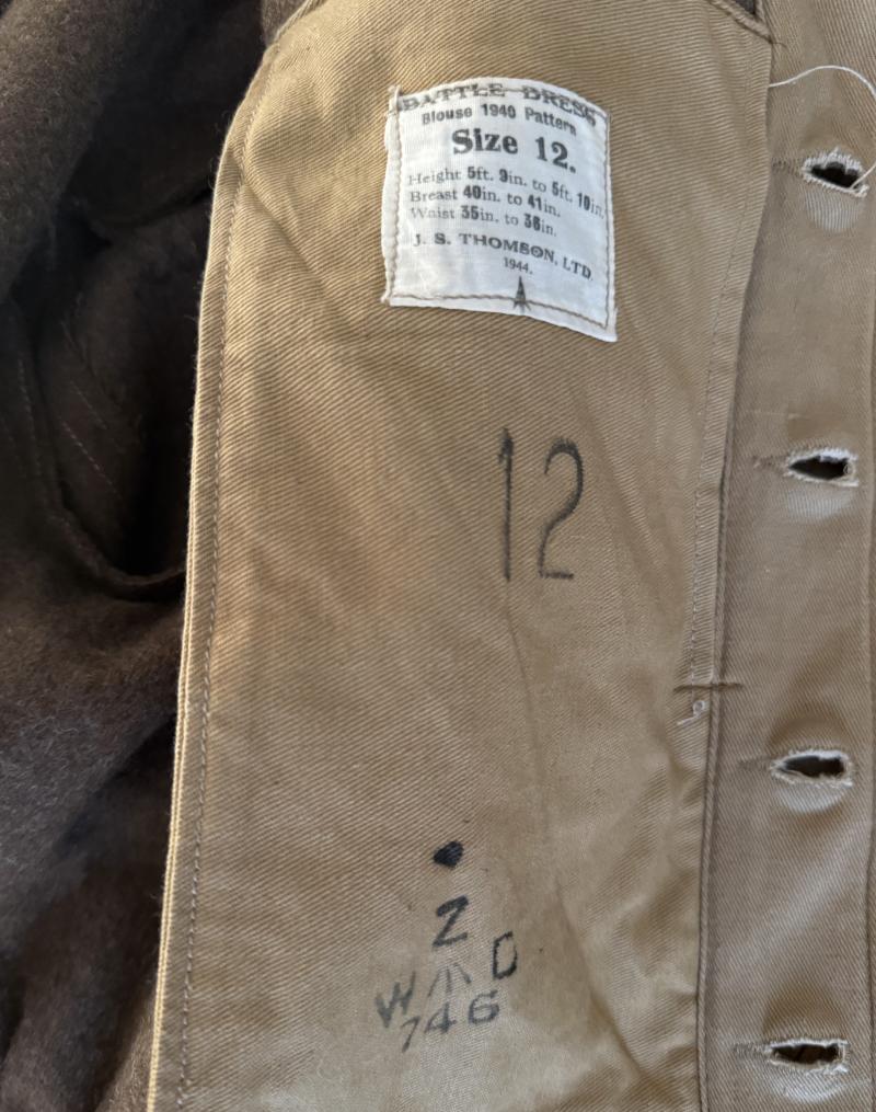 British 1940 Pattern Battle Dress Badged To Glider Pilot - Nice Used Condition
