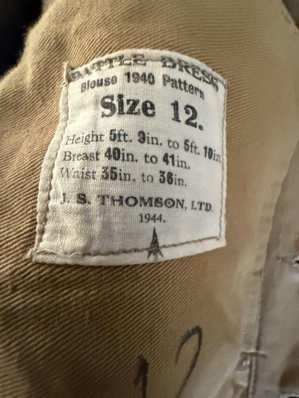 British 1940 Pattern Battle Dress Badged To Glider Pilot - Nice Used Condition