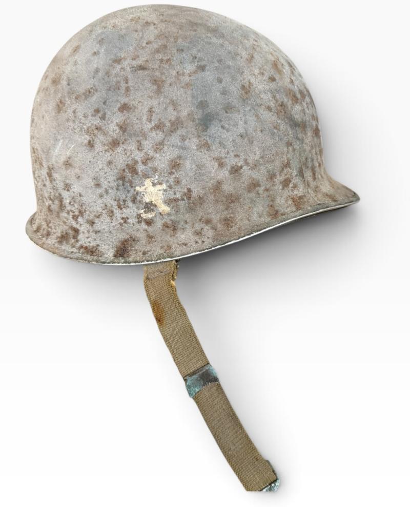 Extremely Rare U.S. (Airborne) 509th Parachute Infantry Regiment Helmet - Battle of the Bulge