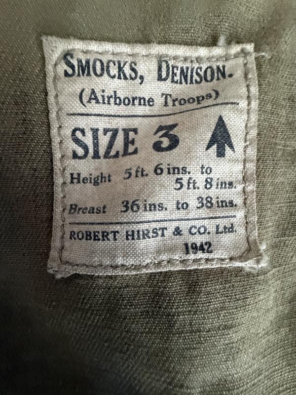 British (Airborne) First Model Denison Smock Size 3 1942 dated - Nice Used Condition