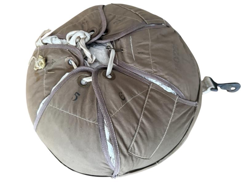 British (Airborne) Rare White Container Parachute Complete With Lines - Nice Used Condition