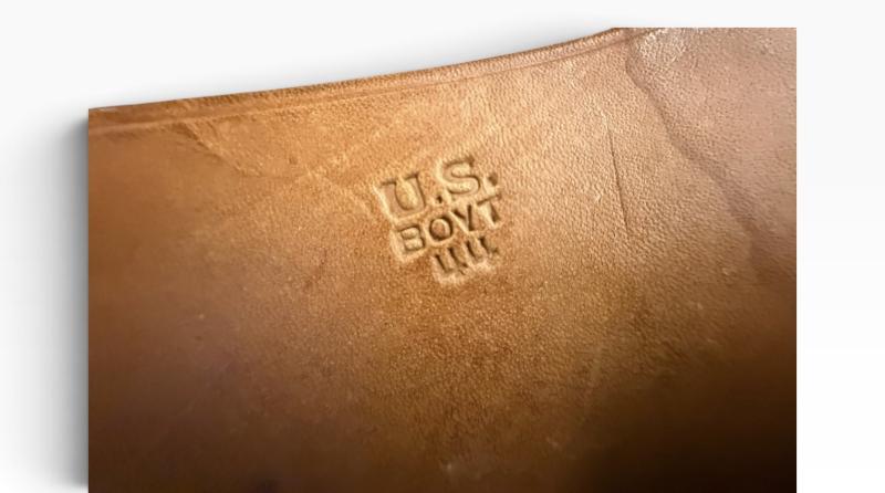 U.S. NOS Thompson SMG Leather Scabbard For Harley-Davidson WLA Motorcycles 1944 Dated - Unissued Condition