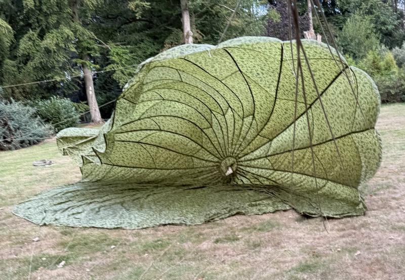 U.S. Airborne T-5 Parachute Camouflaged Canopy - Nice Used Condition