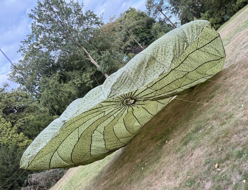 U.S. Airborne T-5 Parachute Camouflaged Canopy - Nice Used Condition