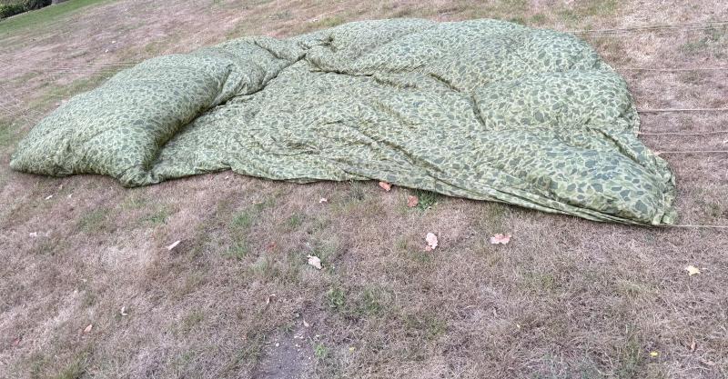 U.S. Airborne T-5 Parachute Camouflaged Canopy - Nice Used Condition