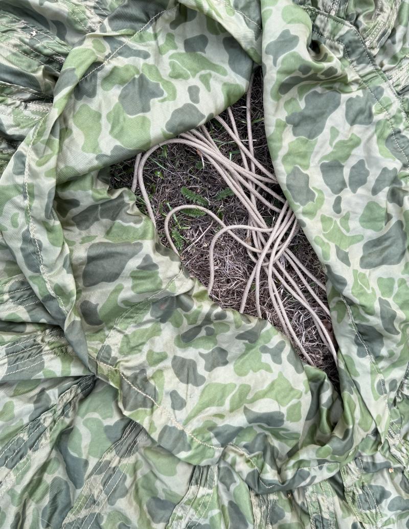 U.S. Airborne T-5 Parachute Camouflaged Canopy - Nice Used Condition