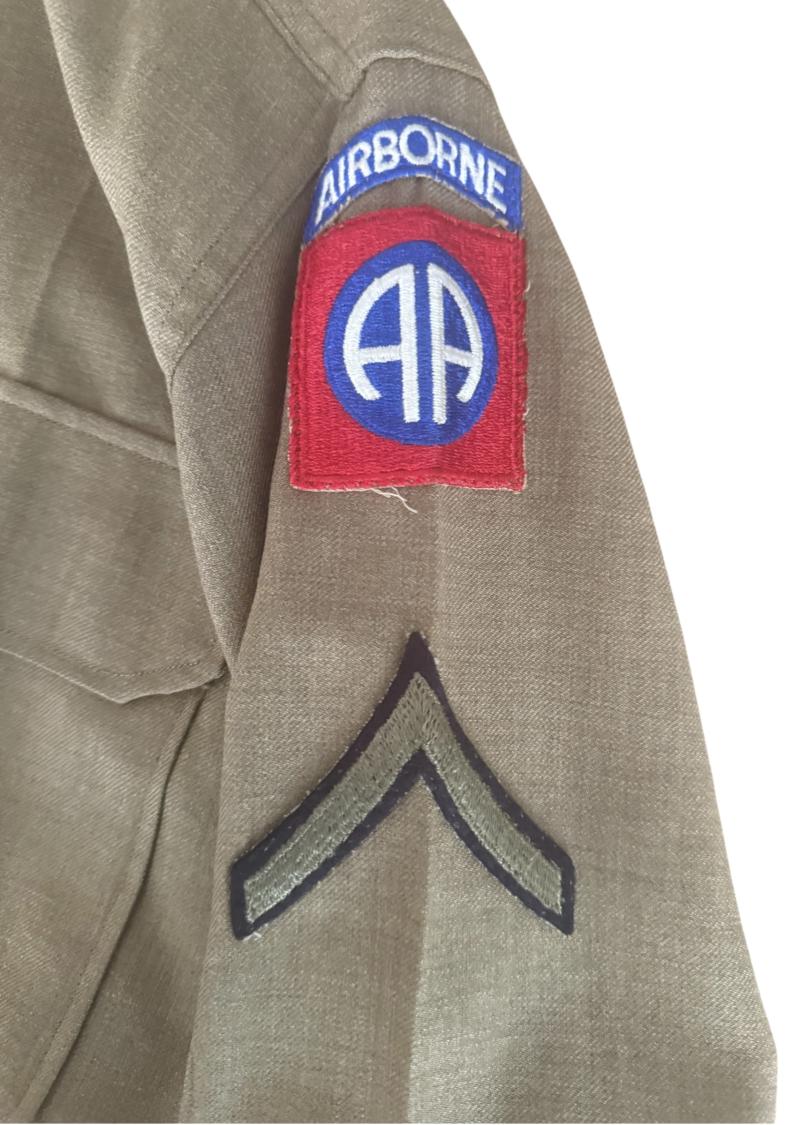 U.S. Flannel Shirt Original Mounted 82nd Airborne Size 15/33 - Nice Used Condition
