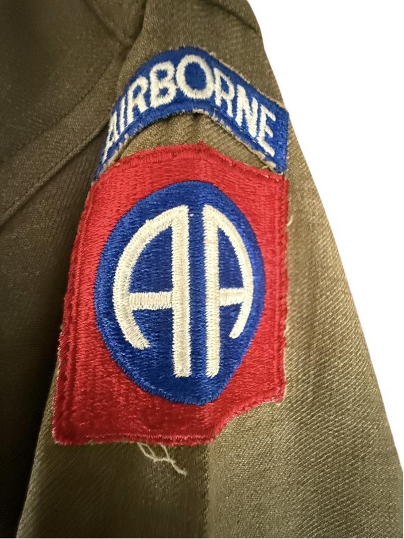 U.S. Flannel Shirt Original Mounted 82nd Airborne Size 15/33 - Nice Used Condition