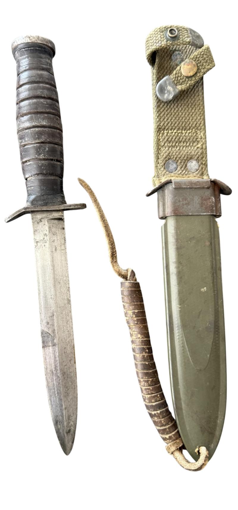 U.S. 3rd Model M3 Trench Knife and M8 Scabbard Makers Mark